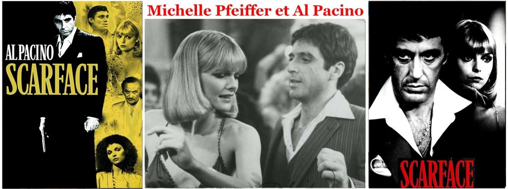 Michelle Pfeiffer et Al Pacino dans Scarface de Brian De Palma en 1984 Couple Myth