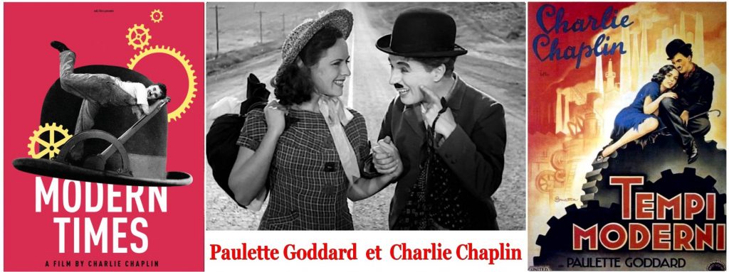 News 12 Paulette Goddard et Charlie Chaplin dans les Temps modernes de Charlie Chaplin en 1936 Couple Myth